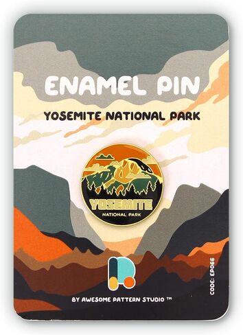 Enamel Pin - Yosemite National Park Simple Design. Collector’s Edition, Durable & Stylish Souvenir Pin for Backpacks, Jackets, Hats, and Accessories, National Park Lovers Gift in Kuwait