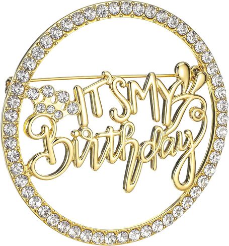 Birthday Queen Pin for Women, It's My Birthday Pins, Metal Rhinestone Birthdays Pin for Wedding Party Gifts in Saudi Arabia