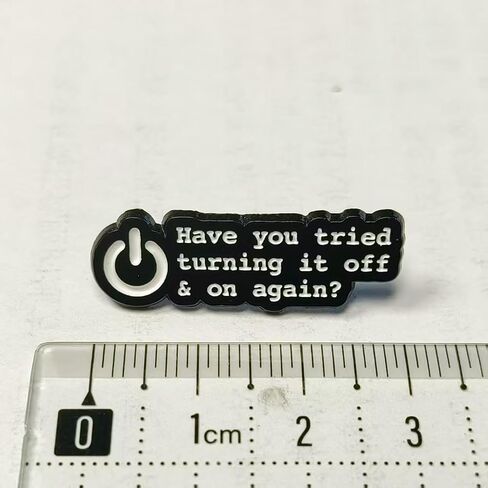 Have You Tried Turning It Off & On Again? Enamel Pin Badge Brooch For Backpacks Coats Hats Accessories in Saudi Arabia