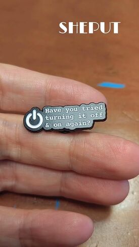 Have You Tried Turning It Off & On Again? Enamel Pin Badge Brooch For Backpacks Coats Hats Accessories in Saudi Arabia
