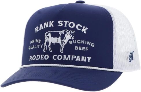 HOOEY Rank Stock Stitched Trucker Hat - Adjustable Snapback, Breathable Mesh Baseball Cap in Saudi Arabia
