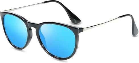 Round Polarized Sunglasses for Womens - Designer Trendy Retro Cute Black Sun Glasses for Women 2026 in Saudi Arabia