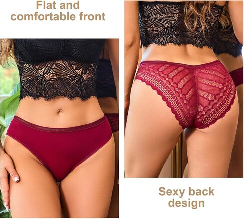 XI LIU 5 Pack Sexy Cheeky Underwear for Women Low Rise Lace Underwear for Women Comfortable Panties in Saudi Arabia