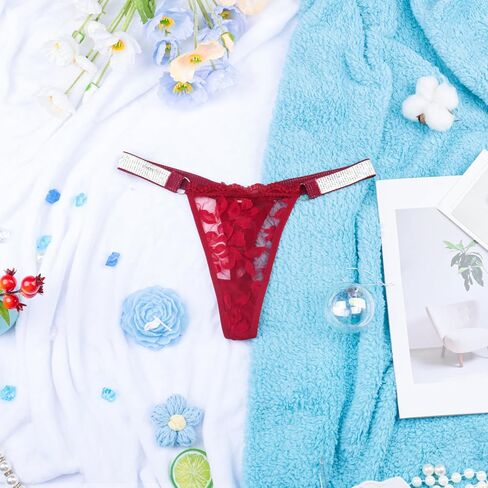 Hibluco Lace Sexy Women Thongs Shine Underwear Mesh Breathable Panties in Saudi Arabia