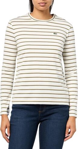 Lacoste Women's Long Sleeve Striped T-Shirt in Kuwait