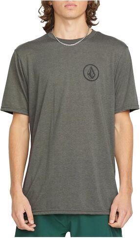 Volcom Men's Stone Tech Short Sleeve Quick Drying Tee, Charcoal Heather Circle, X-Large in Kuwait