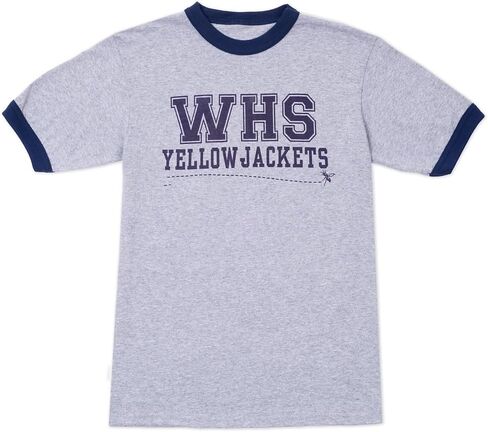 تي شيرت Yellowjackets WHS Ringer - كما نشاهده - تي شيرت Yellowjackets ذو تصميم عتيق بياقة وأكمام متباينة in Kuwait