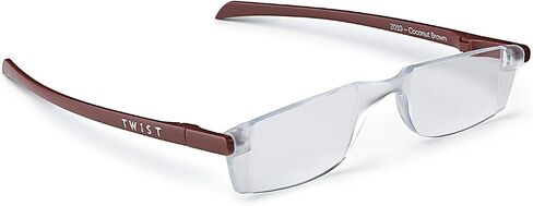 TWIST ONE read Flat Folding Reading Glasses (+1.00, Coconut Brown) in Saudi Arabia