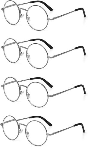 4 Pack Metal Frame Round Reading Glasses with Spring Hinge in Saudi Arabia