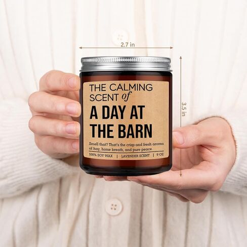 LEADO Scented Candle, Horse Lover Gifts for Women, Men - Equestrian Gifts for Barn Friend, Girl, Daughter, Mom, Dad - Cool Fathers Day, Birthday Presents for Horse Lover, Owner, Rider, Equestrian in Saudi Arabia