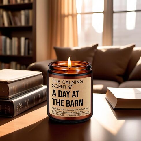 LEADO Scented Candle, Horse Lover Gifts for Women, Men - Equestrian Gifts for Barn Friend, Girl, Daughter, Mom, Dad - Cool Fathers Day, Birthday Presents for Horse Lover, Owner, Rider, Equestrian in Saudi Arabia