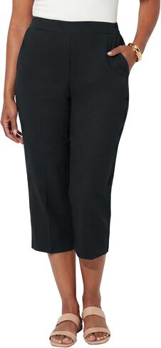 Catherines Women's Plus Size Pull-On Sateen Capri in Saudi Arabia