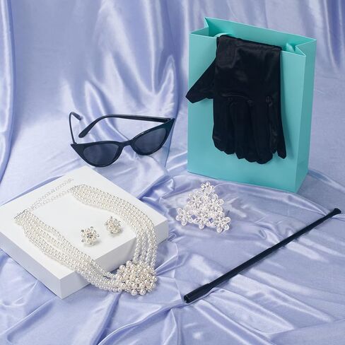 6 Pieces 1920s Accessories, Audrey Hepburn Costume Set Breakfast at Tiffany's Accessories Holly Golightly Costume for Women Halloween Cosplay in Saudi Arabia