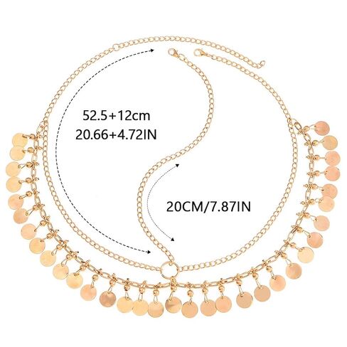 CAKURE Gold Head Chain Sequin Egyptian Headpiece Cleopatra Hair Accessories for Women in Saudi Arabia
