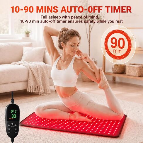 Red Light Therapy for Body, 360 LEDs Near Infrared Light Therapy Mat with 660nm/850nm/940nm Wavelength, 29.5’’x16.5’’ Wearable Red Light Therapy Belt, Home Use Gift for Man, Women & Pet in Kuwait