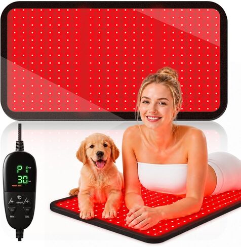 Red Light Therapy for Body, 360 LEDs Near Infrared Light Therapy Mat with 660nm/850nm/940nm Wavelength, 29.5’’x16.5’’ Wearable Red Light Therapy Belt, Home Use Gift for Man, Women & Pet in Kuwait