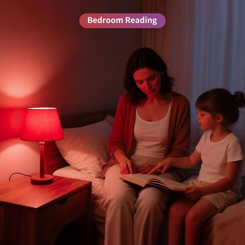 Red Light Bulbs for Sleep 9W E26, Red Night Light,670nm LED Light Bulb, A19 120V Equivalent Dim Light Bulbs for Bedroom,Baby Nursery,Natural Sleep in Saudi Arabia