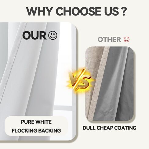 Flame-Retardant NFPA 701 Standard Curtain 84-inch Single Panel 100% Blackout Curtain Ideal for Bedrooms and Living Rooms Thermal Insulation Metal Ring Hanging System (42x84 inches,White) in Saudi Arabia