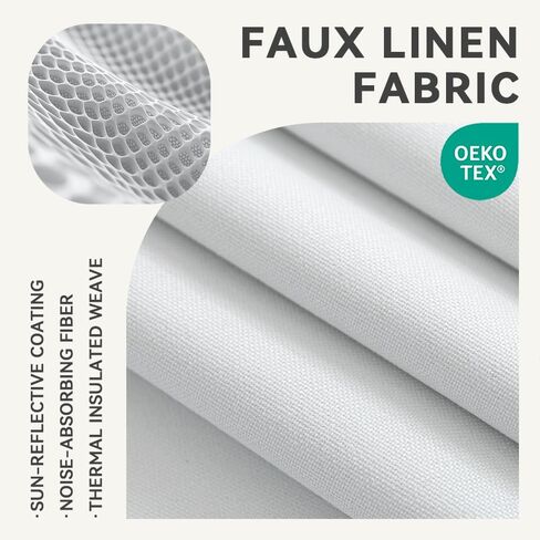 Flame-Retardant NFPA 701 Standard Curtain 84-inch Single Panel 100% Blackout Curtain Ideal for Bedrooms and Living Rooms Thermal Insulation Metal Ring Hanging System (42x84 inches,White) in Saudi Arabia