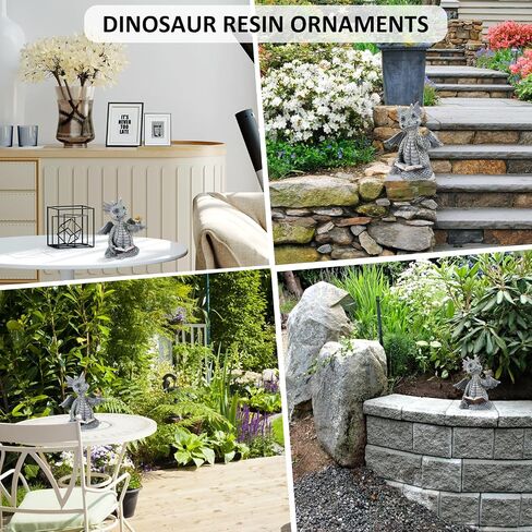 Reading Book Little Dragon Sculpture Cute Reading Book Dragon Statues Resin Sculptures Art Ornament Gift for Lawn Patio Yard Home Decor in Kuwait