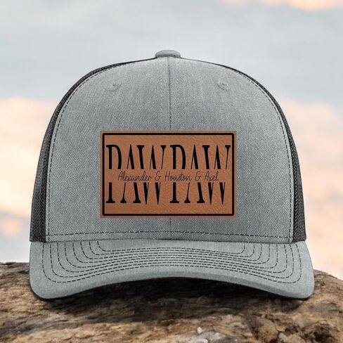 Pawpaw Fathers Day Hats Customized Birthday Gifts for Men - Custom Pawpaw Hat from Grandkids - Personalized Hat with Kids Names for Pawpaw in Saudi Arabia