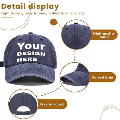 Custom Hat Bulk Personalized Baseball Cap for Men Women Design Your Own Logo Customized Trucker Hat in Kuwait