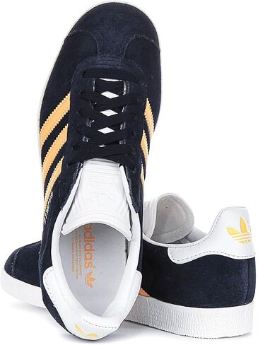 adidas Gazelle 3 Stripes Classic 90S Sneakers (Navy Yellow, US 6.5Men/7.5Women) in Kuwait