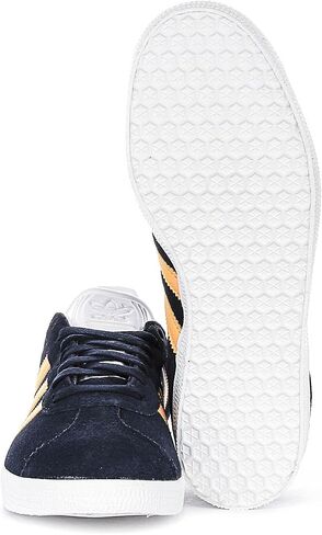 adidas Gazelle 3 Stripes Classic 90S Sneakers (Navy Yellow, US 6.5Men/7.5Women) in Kuwait