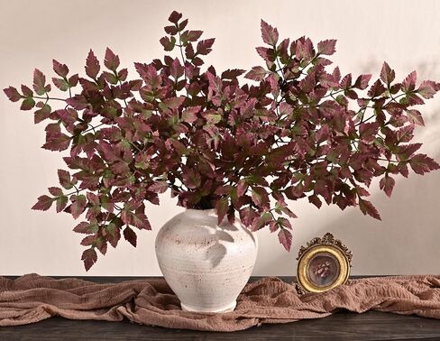 Waipfaru Fall Stems for Vases, Artificial Cimicifuga Stems | 3 Pack 36" Plum Purple Fall Floral Stems with Leaves, Realistic Fall Decorations for Home Wedding Farmhouse Table Centerpiece in Saudi Arabia