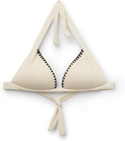 CALZEDONIA Woman's Padded Triangle Swimsuit Top Bicolor Embroidery in Saudi Arabia