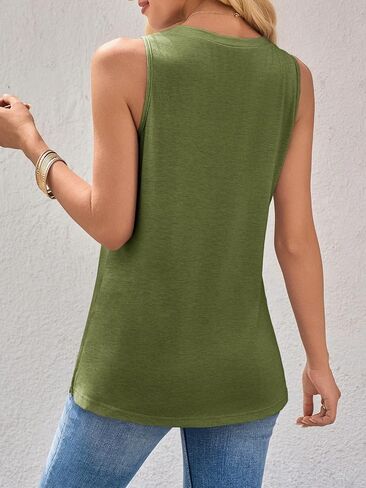 Imily Bela Womens Loose Fit Casual Flowy Tank Tops Crewneck Trendy Sleeveless Side Split Summer Tops Clothes Outfits 2025 in Kuwait