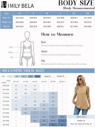 Imily Bela Womens Loose Fit Casual Flowy Tank Tops Crewneck Trendy Sleeveless Side Split Summer Tops Clothes Outfits 2025 in Kuwait