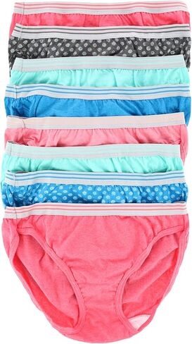 Fruit of the Loom Women's Heather Bikini Underwear (8 Pack), 5, Multi in Kuwait