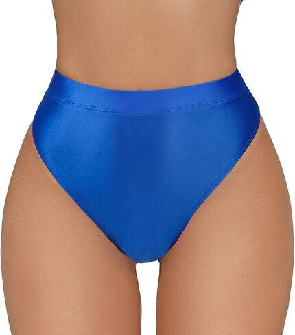 FEOYA Women Shiny Thong High Cut Rave Bottoms Glossy Oil Panties for Festival Party Clubwear in Saudi Arabia