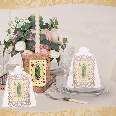 50 Pcs Our Lady of Guadalupe Wooden Picture Frames with Organza Gift Bags Baptism Favors for Guests First Communion Favors for Guests Recuerdos De Bautizo in Saudi Arabia