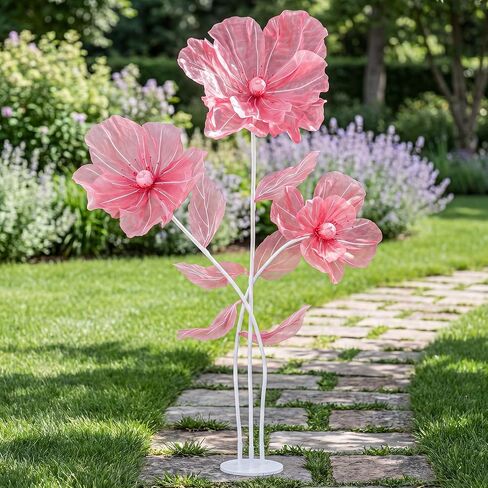 Norme 6 ft Giant Silk Flower for Decoration with Stand Artificial Decor Big Silk Flowers for Wall Backdrop Photo Props Wedding Birthday Party Baby Shower Background Decor(Purple) in Kuwait