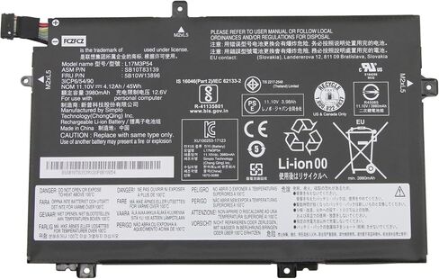 L18M4P90 Battery 46Wh Replacement for Lenovo ThinkPad L13 Yoga L13 Yoga Gen2 / ThinkPad L13 L13 Gen2 Series SB10T83119 02DL030 5B10W13933 L18D4P90 L18C4P90 15.36V in Kuwait