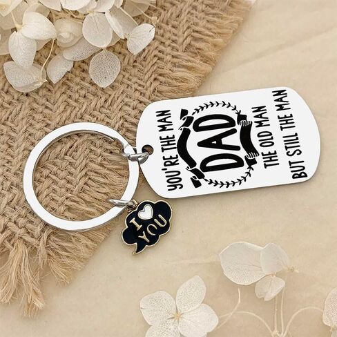Funny Keychain Birthday Gifts For Dad from Daughter Son Best Dad Ever Gift For Mens Meaningful Father’s Day Keychain Stocking Stuffers Secret Santa Gifts For Father in Saudi Arabia