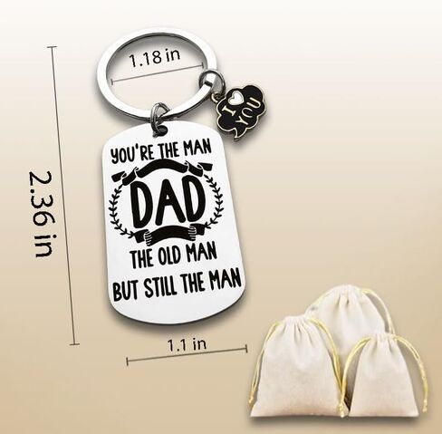 Funny Keychain Birthday Gifts For Dad from Daughter Son Best Dad Ever Gift For Mens Meaningful Father’s Day Keychain Stocking Stuffers Secret Santa Gifts For Father in Saudi Arabia