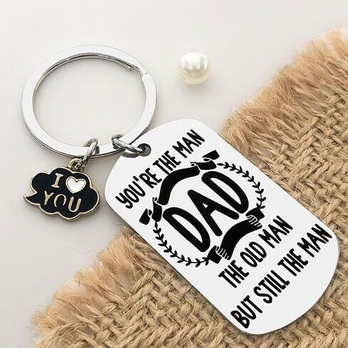 Funny Keychain Birthday Gifts For Dad from Daughter Son Best Dad Ever Gift For Mens Meaningful Father’s Day Keychain Stocking Stuffers Secret Santa Gifts For Father in Saudi Arabia