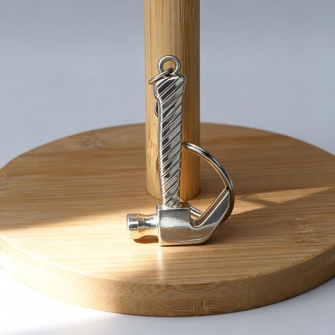 Hammer Keychain Bag Charms Metal Cute Tool Claw Hammer Car Key Chain Ring Pendant for Handbag Purse Men Boys in Saudi Arabia