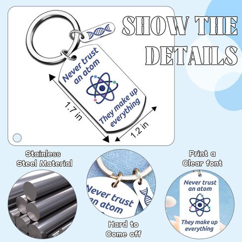 Chemistry Gifts for Men Science Gifts for Adults Teens Chemistry Teacher Gift for Women Physics Neuroscience Laboratory Chemical Engineering Gift Chemist Scientist Science Keychain in Saudi Arabia
