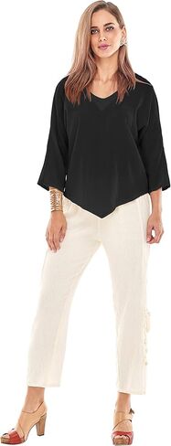 Oh My Gauze Women's Lynn Blouse S/M (6-10) Black in Saudi Arabia