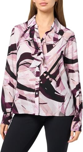 Calvin Klein Women's Ruffle Detail Cuff Button Closure Blouse in Kuwait