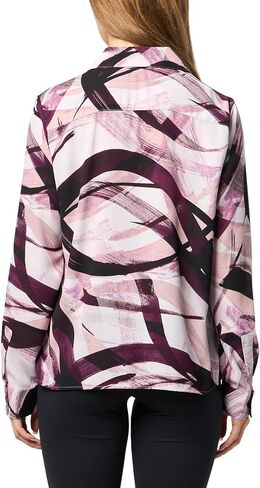 Calvin Klein Women's Ruffle Detail Cuff Button Closure Blouse in Kuwait