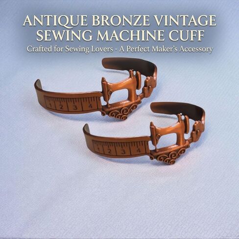 Sewing Bracelet - Vintage Themed Sewing Machine Cuff Bangle in Kuwait