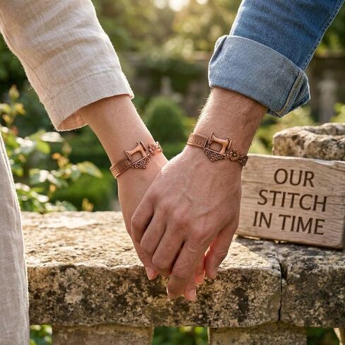 Sewing Bracelet - Vintage Themed Sewing Machine Cuff Bangle in Kuwait