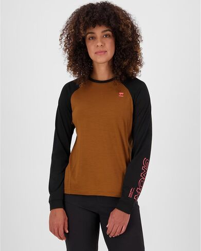 Mons Royale, Tarn Merino Long-Sleeve Bike Jersey - Women's, Caramel/Black, S in Saudi Arabia