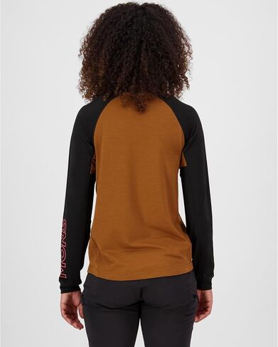 Mons Royale, Tarn Merino Long-Sleeve Bike Jersey - Women's, Caramel/Black, S in Saudi Arabia