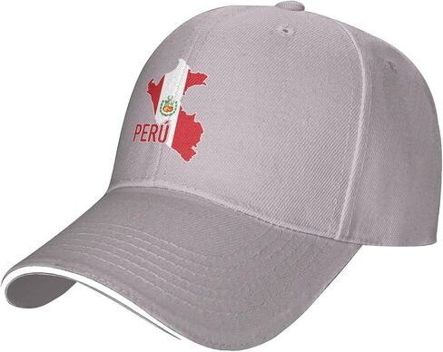 Peruvian Pride Map of Peru Hat Adult Unisex Adjustable Baseball Cap Trucker Sun Visor Outdoor Sports Cap for Men Women in Saudi Arabia